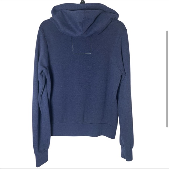 Aviator Nation Blue gradient 5 Stripe Hoodie Full Zip Sweatshirt Women’s Small - Picture 2 of 6